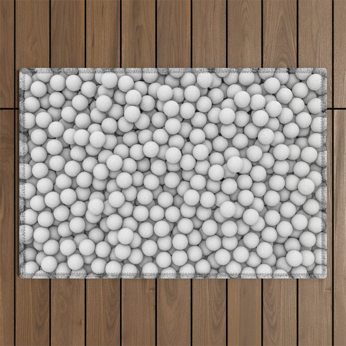 Golf balls Outdoor Rug Gallery Image 1