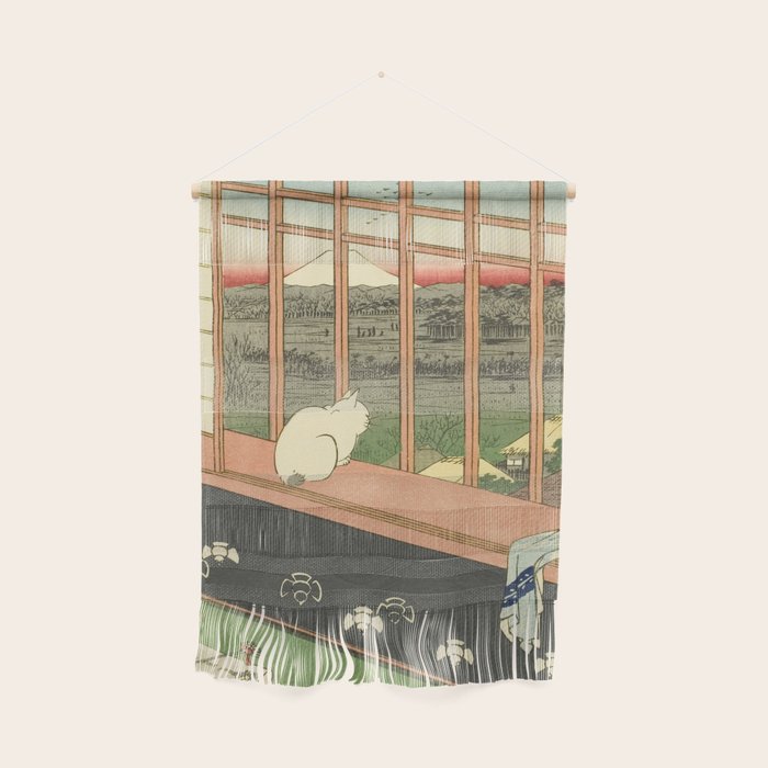 Utagawa Hiroshige - Asakusa Rice Fields, Torinomachi Festival - Vintage Japanese Woodblock Print, 1857 Wall Hanging Gallery Image 1