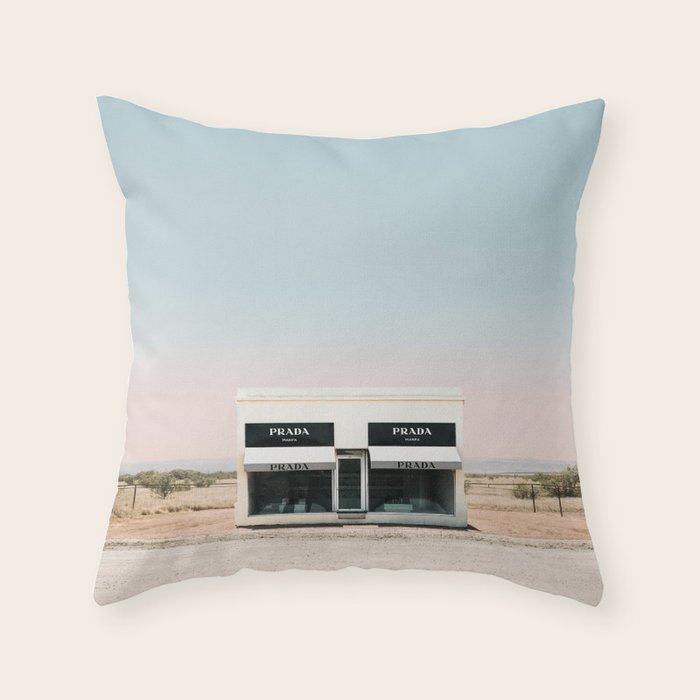 Fashion House Marfa Texas Throw Pillow Gallery Image 1