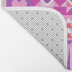 I Love You Checkerboard - Pink Red & Purple Bath Mat Gallery Image 2