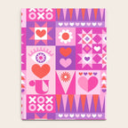 I Love You Checkerboard - Pink Red & Purple Notebook Gallery Image 4