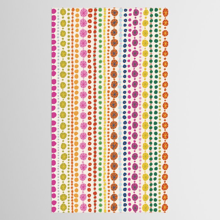 Colorful Hand Drawn Dots Tablecloth Gallery Image 2