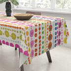 Colorful Hand Drawn Dots Tablecloth Gallery Image 3