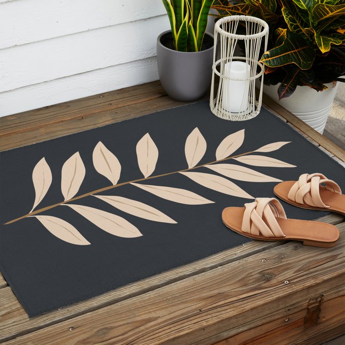 Minimal Art  Plant2 Outdoor Rug Gallery Image 2