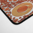 Detailed Orange Boho Mandala Desk Mat Gallery Image 4