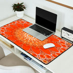 Detailed Orange Boho Mandala Desk Mat Gallery Image 2