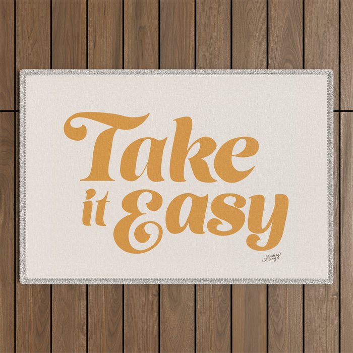 Take it Easy (Yellow Palette) Outdoor Rug Gallery Image 1