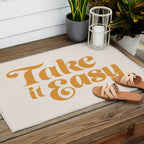 Take it Easy (Yellow Palette) Outdoor Rug Gallery Image 2