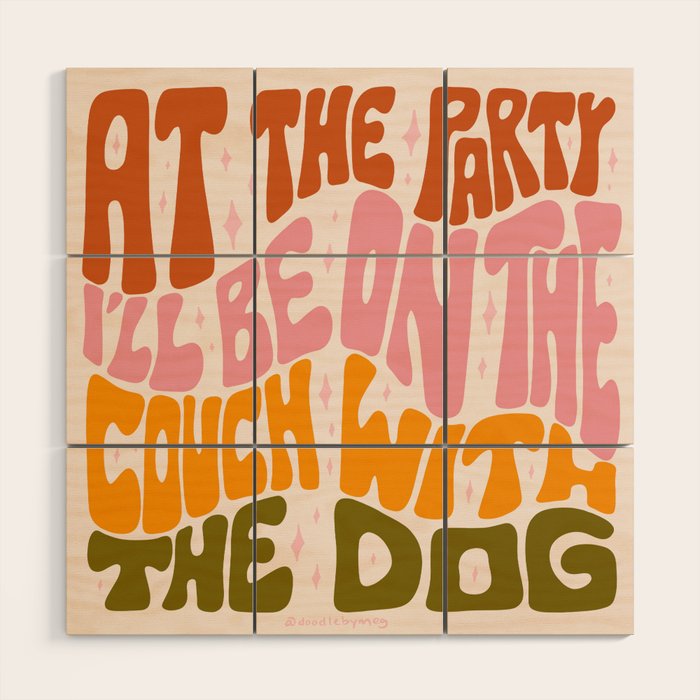 Couch With the Dog Wood Wall Art Gallery Image 1