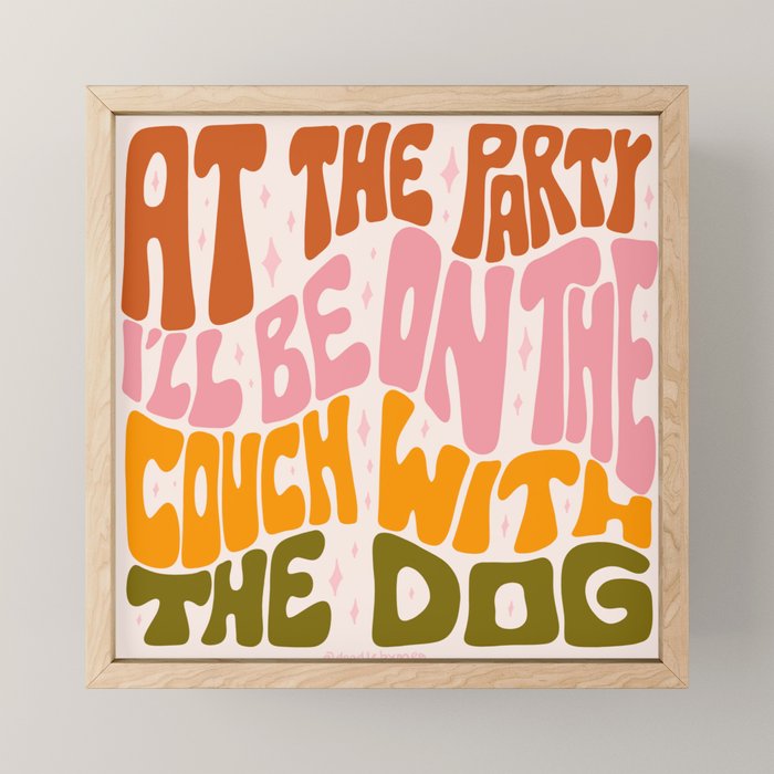 Couch With the Dog Mini Art Print Gallery Image 1
