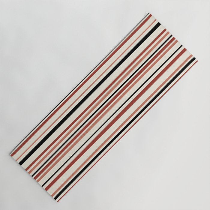 Classic Stripes XI - Neutral Pink Yoga Mat Gallery Image 1