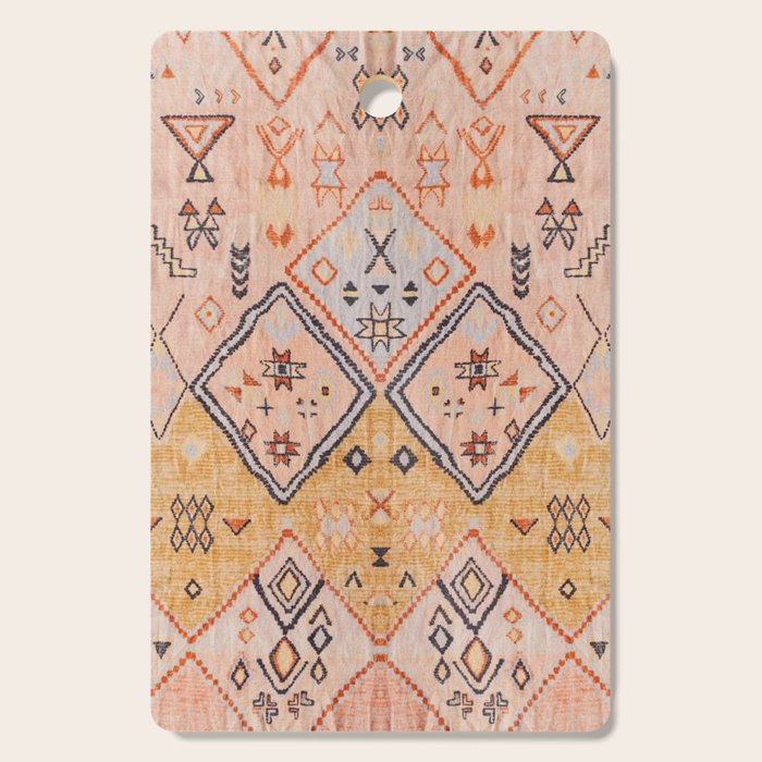 N218 - Mustard Yellow Oriental Heritage Boho Traditional Moroccan Desert Style Cutting Board Gallery Image 1