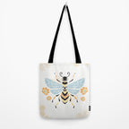Honey Bee Abstract Pattern Tote Bag Gallery Image 2