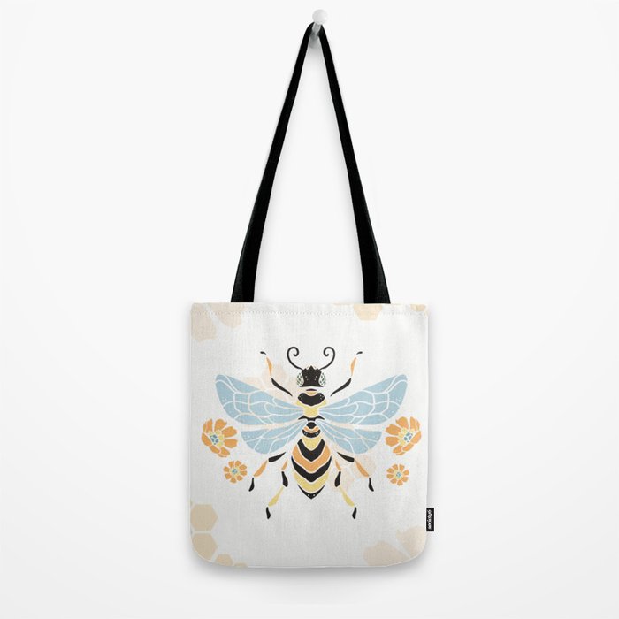 Honey Bee Abstract Pattern Tote Bag Gallery Image 2