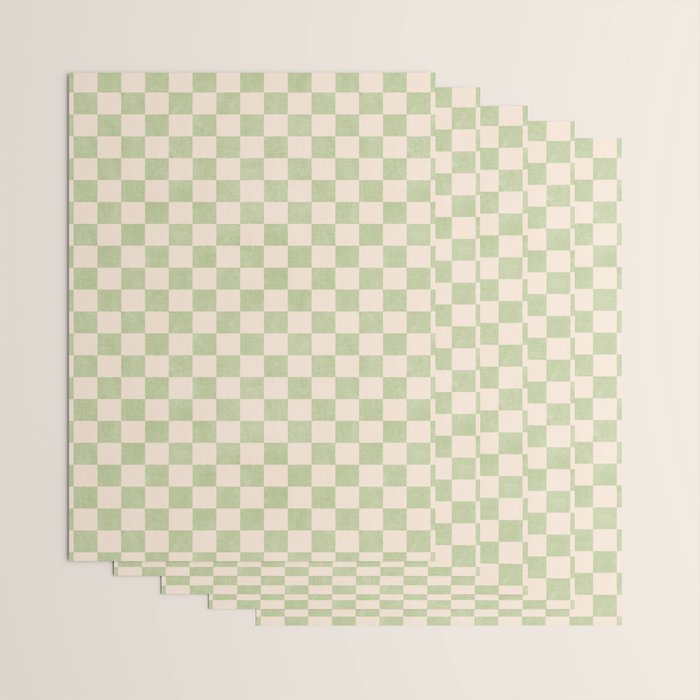 CHECKER - 001 - Sage Wrapping Paper Gallery Image 3