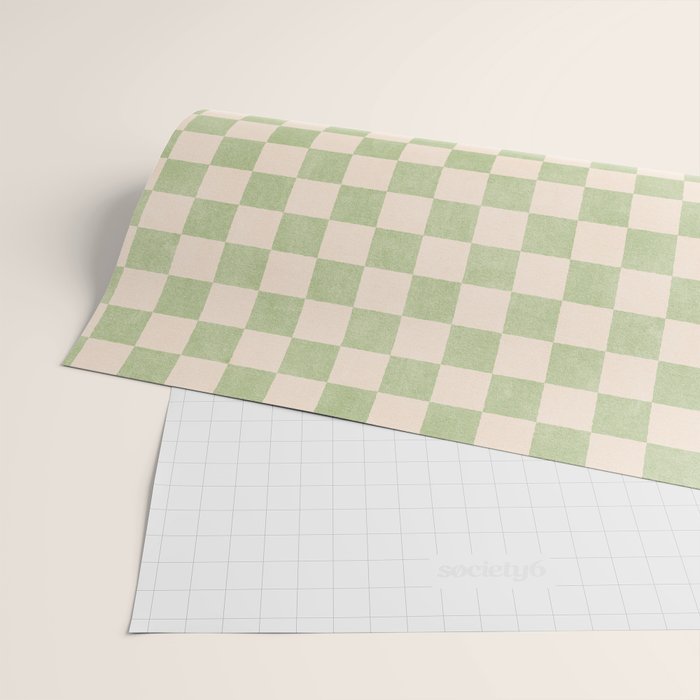 CHECKER - 001 - Sage Wrapping Paper Gallery Image 2