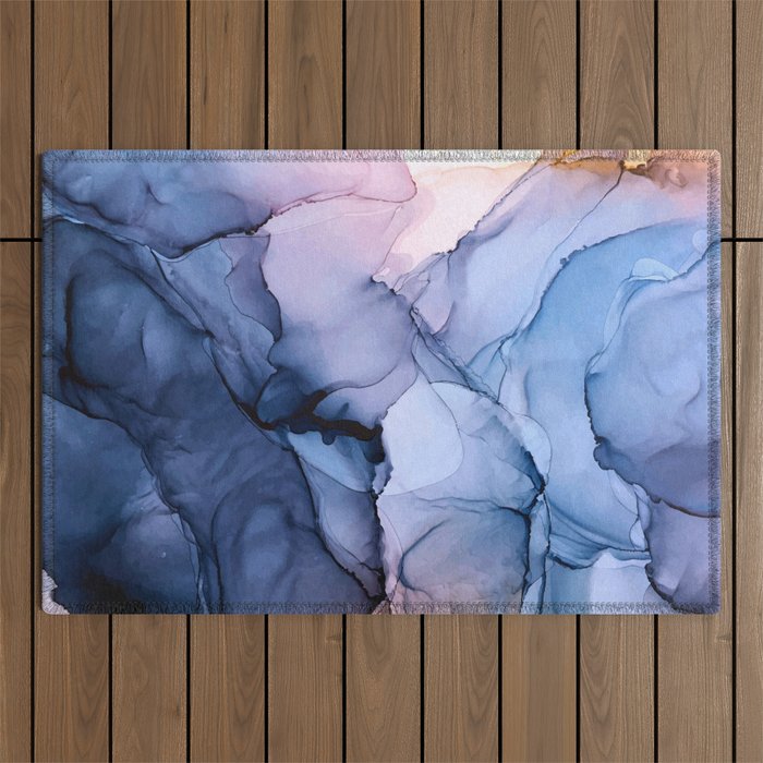 Captivating 1 - Alcohol Ink Painting Outdoor Rug Gallery Image 1