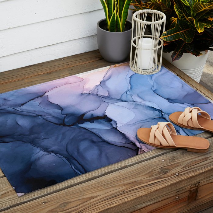 Captivating 1 - Alcohol Ink Painting Outdoor Rug Gallery Image 2