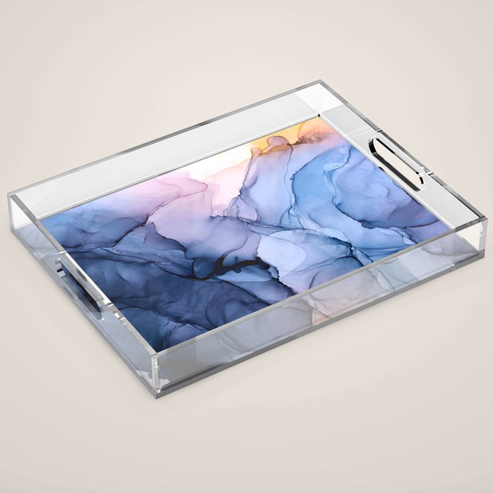 Captivating 1 - Alcohol Ink Painting Acrylic Tray Gallery Image 1