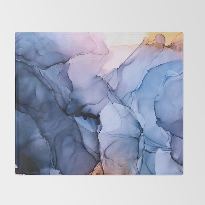 Captivating 1 - Alcohol Ink Painting Throw Blanket Gallery Image 2