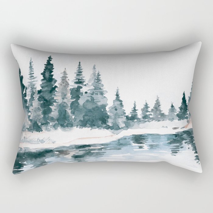 Mountain River Rectangular Pillow Gallery Image 1