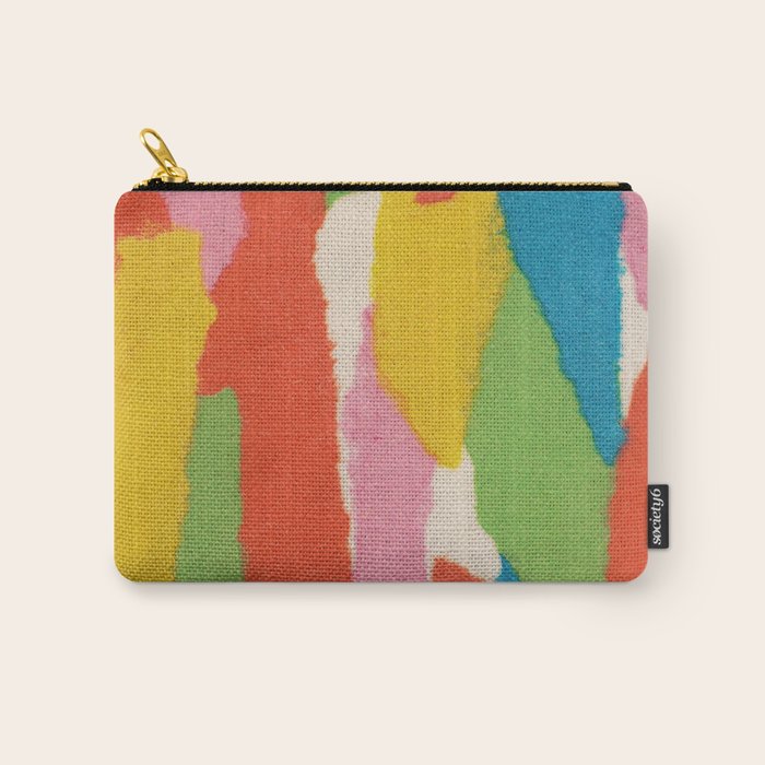 Colorful Paper Collage #1 Carry All Pouch Gallery Image 1