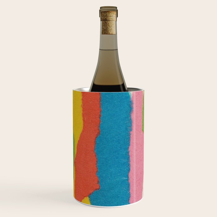 Colorful Paper Collage #1 Wine Chiller Gallery Image 3