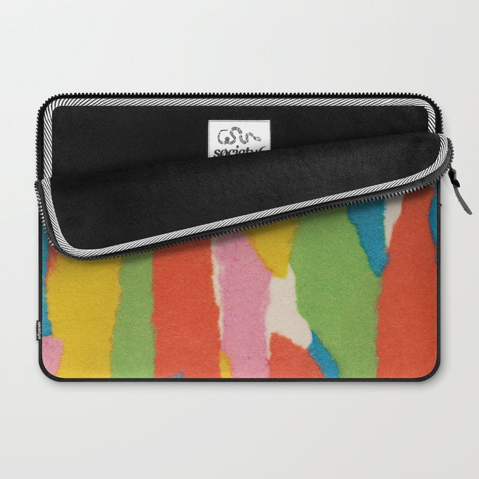 Colorful Paper Collage #1 Laptop Sleeve Gallery Image 2