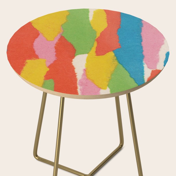 Colorful Paper Collage #1 Side Table Gallery Image 2