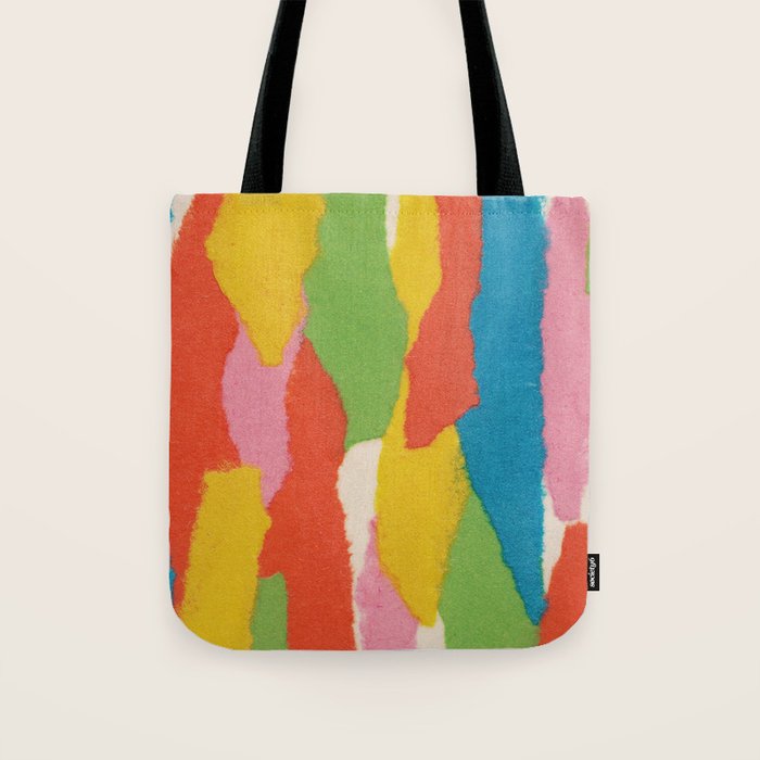 Colorful Paper Collage #1 Tote Bag Gallery Image 1