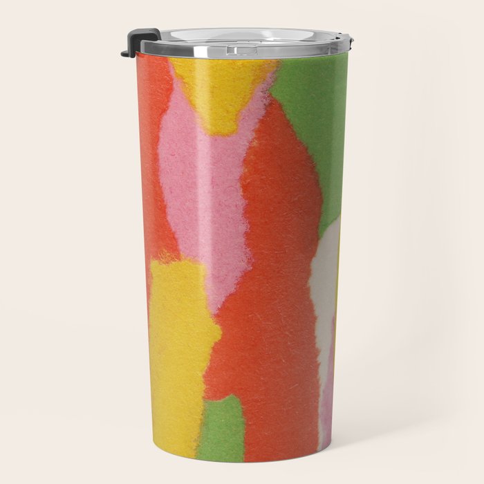 Colorful Paper Collage #1 Travel Mug Gallery Image 3