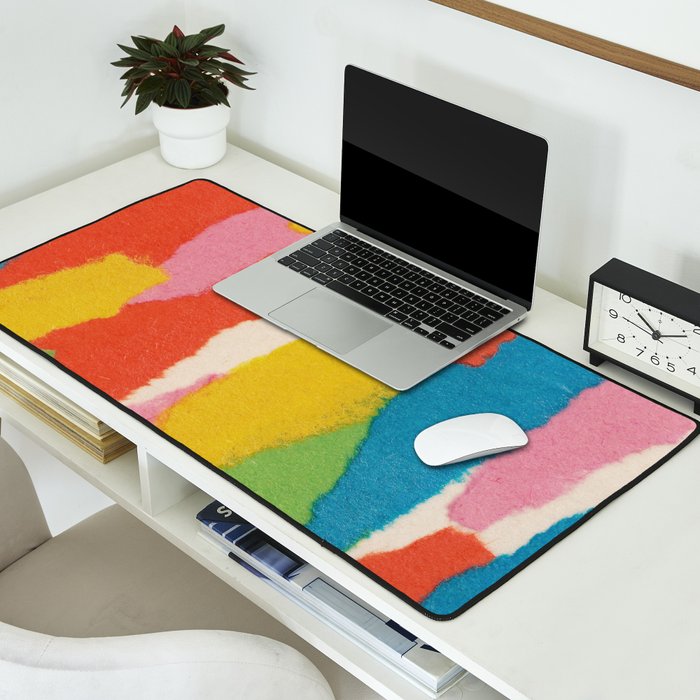Colorful Paper Collage #1 Desk Mat Gallery Image 2