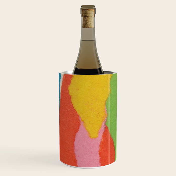 Colorful Paper Collage #1 Wine Chiller Gallery Image 2