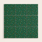 Retro abstract christmas decoration pattern Wood Wall Art Gallery Image 1
