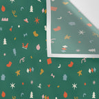 Retro abstract christmas decoration pattern Wall Tapestry Gallery Image 3