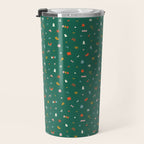 Retro abstract christmas decoration pattern Travel Mug Gallery Image 3