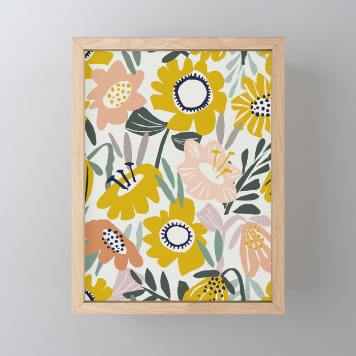 Cozy collection: mix and match happy florals Flower love 1 Mini Art Print Gallery Image 1