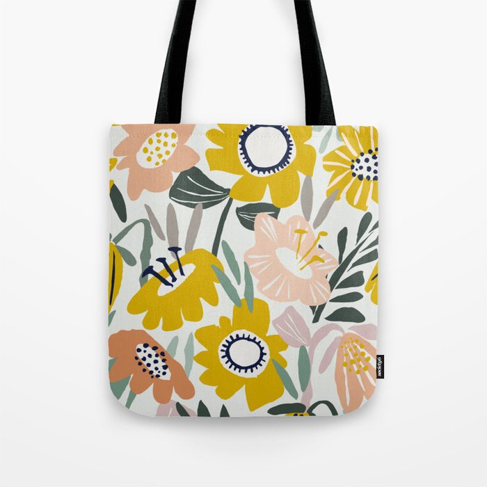 Cozy collection: mix and match happy florals Flower love 1 Tote Bag Gallery Image 1