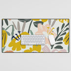 Cozy collection: mix and match happy florals Flower love 1 Desk Mat Gallery Image 1
