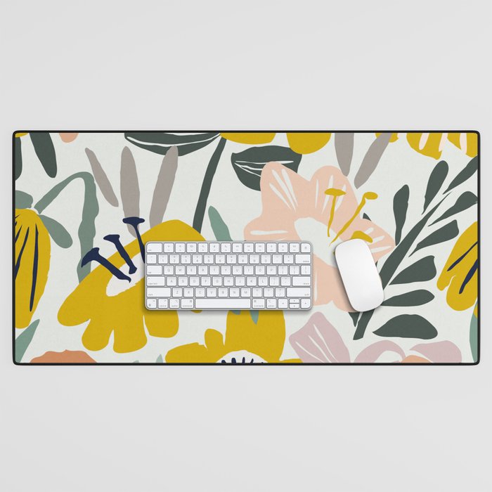 Cozy collection: mix and match happy florals Flower love 1 Desk Mat Gallery Image 1