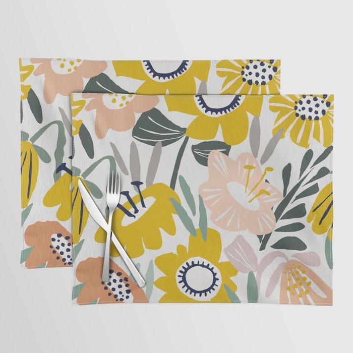 Cozy collection: mix and match happy florals Flower love 1 Placemat Gallery Image 1