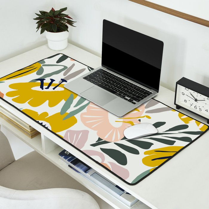 Cozy collection: mix and match happy florals Flower love 1 Desk Mat Gallery Image 2