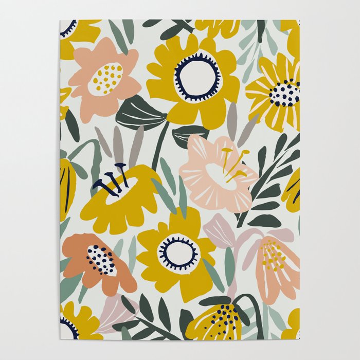 Cozy collection: mix and match happy florals Flower love 1 Poster Gallery Image 1