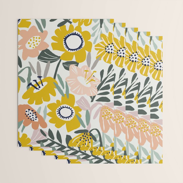Cozy collection: mix and match happy florals Flower love 1 Wrapping Paper Gallery Image 3