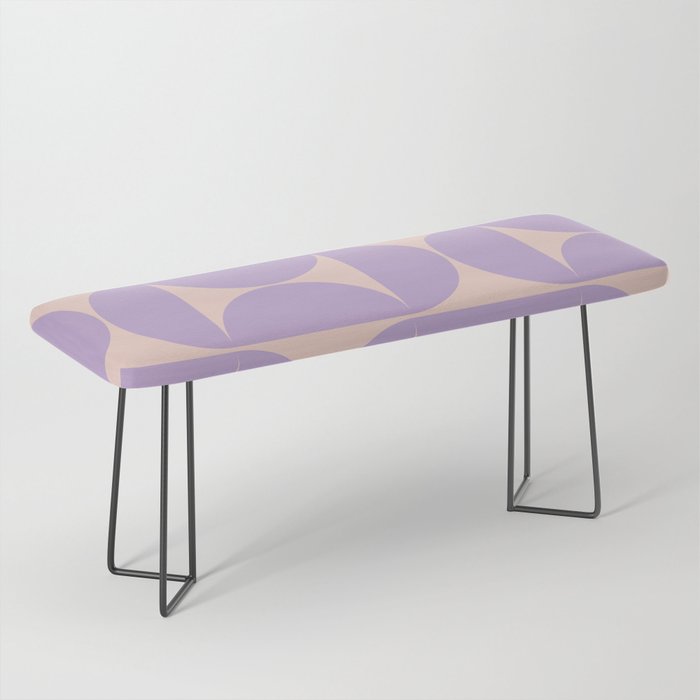 Mid Century Modern Retro Pattern In Lavender Bench Gallery Image 1