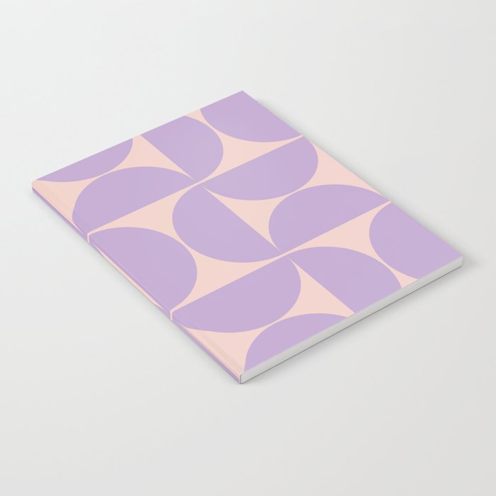 Mid Century Modern Retro Pattern In Lavender Notebook Gallery Image 2
