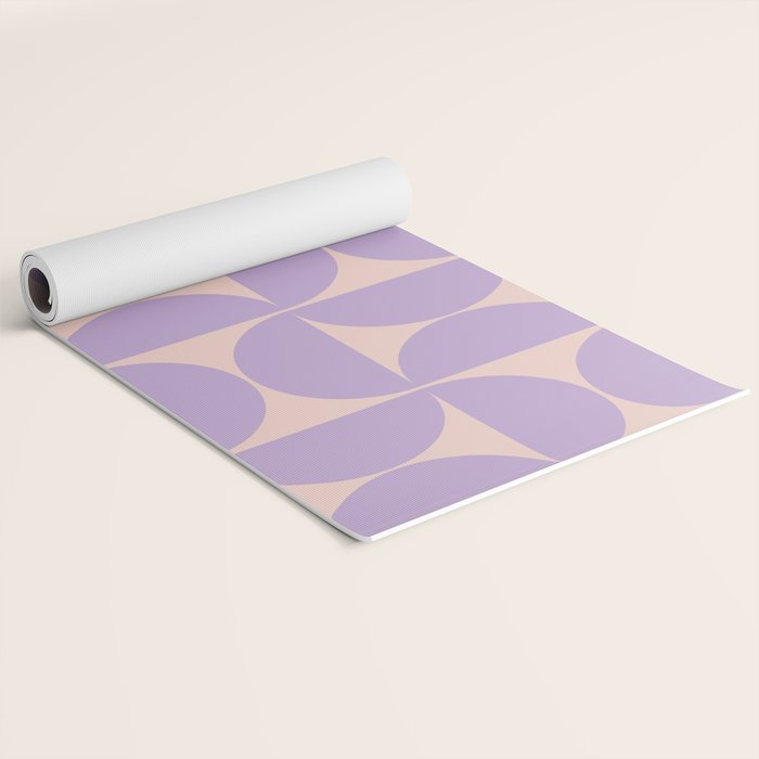 Mid Century Modern Retro Pattern In Lavender Yoga Mat Gallery Image 2