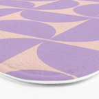 Mid Century Modern Retro Pattern In Lavender Bath Mat Gallery Image 3