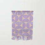 Mid Century Modern Retro Pattern In Lavender Wall Hanging Gallery Image 1