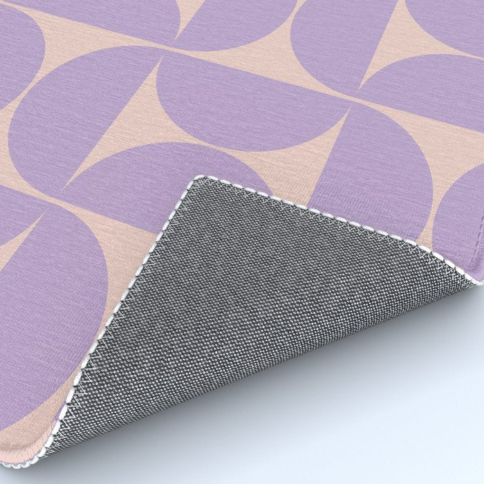 Mid Century Modern Retro Pattern In Lavender Rug Gallery Image 4